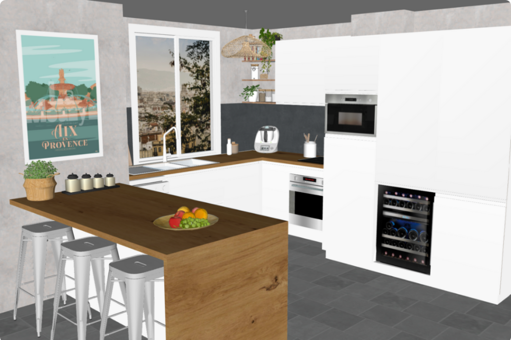 cuisine aix vue 3D