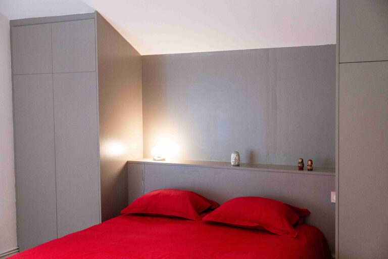 Chambre placard et tête de lit sur mesure - vue tête de lit