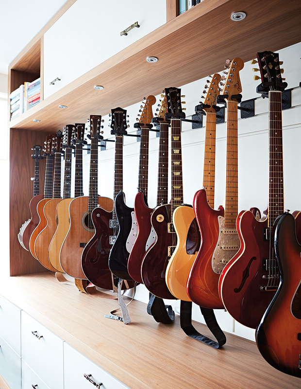 meuble avec rangement guitare