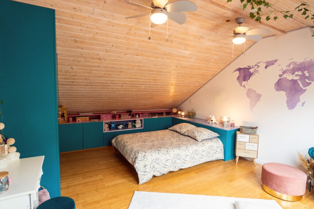 chambre sous pente sur mesure vue zone nuit