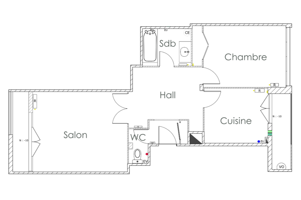 appartement vieillot plan avant