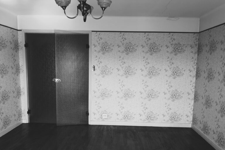 Salon avant rénovation de l’appartement La Socca à Grenoble