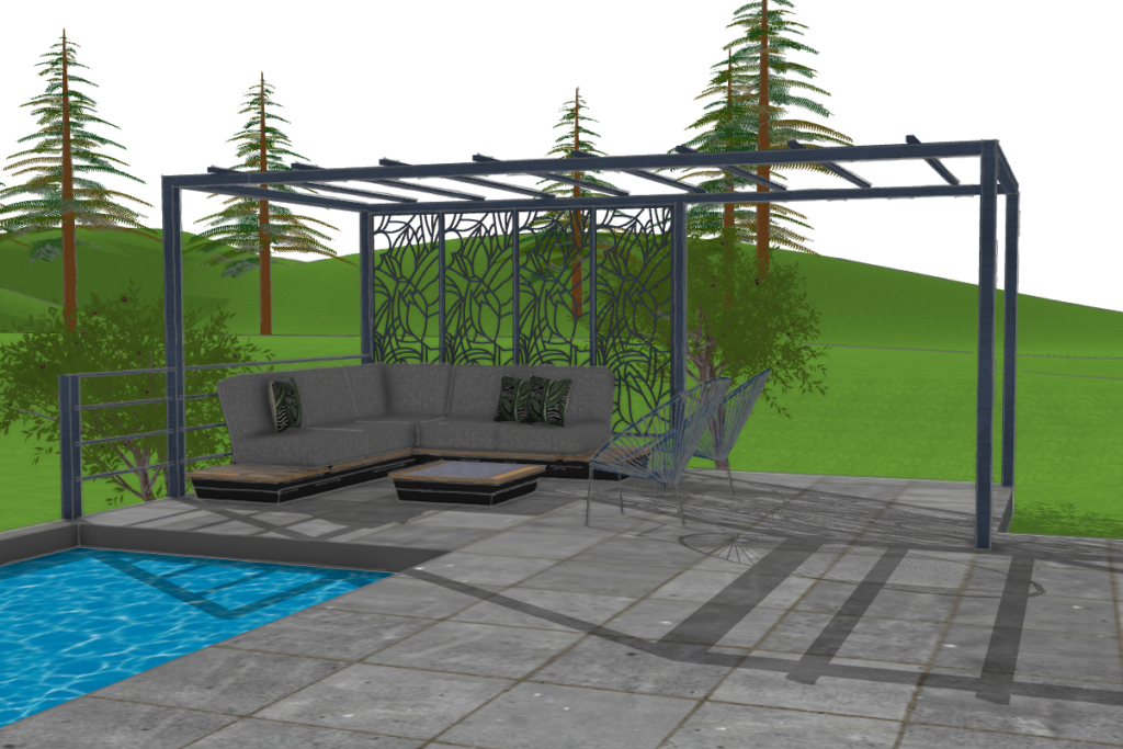 pergola sur mesure visuel 3D