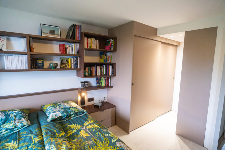 Chambre complète avec tête de lit et dressing intégré – projet 1736