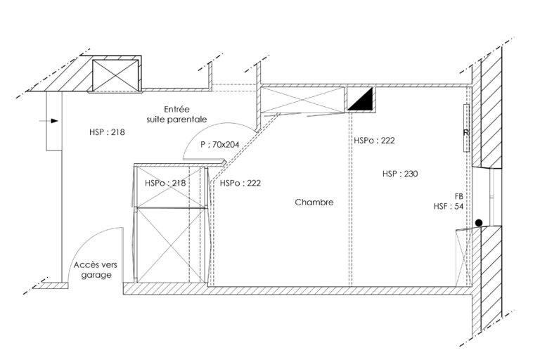 plan EDL chambre rénovée à Saint-Nizier-du-Moucherotte.