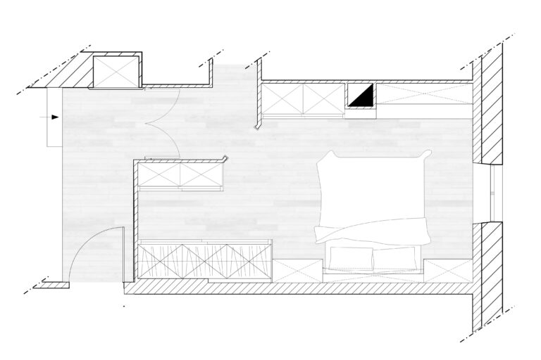 plan APD chambre rénovée à Saint-Nizier-du-Moucherotte.